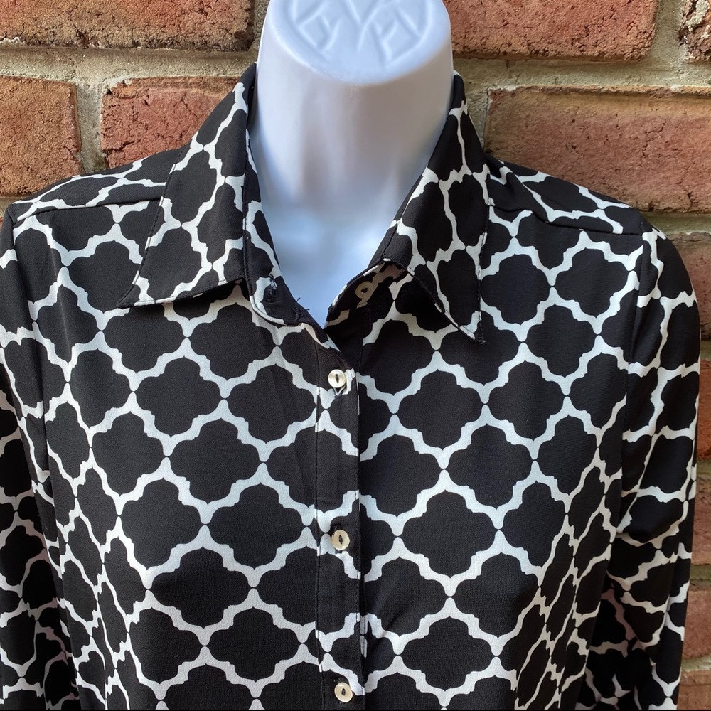 Max Studio Black & White 3/4 Sleeve Dress XS - Picture 3 of 6
